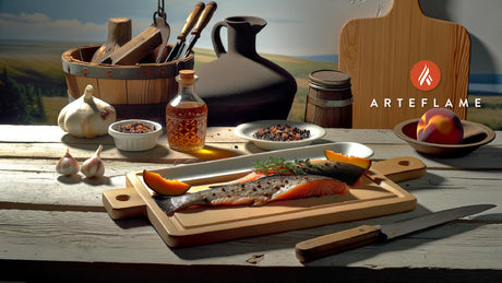 Georgia Peach Wood Smoked Trout on Arteflame Grill