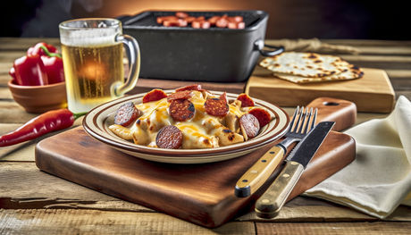 Arizona Queso Fundido on the Grill with Spicy Chorizo