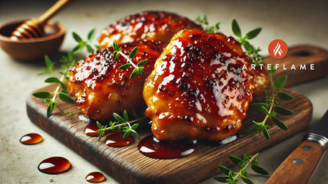 Grilled BBQ Chicken with Maple Honey Glaze on the Arteflame