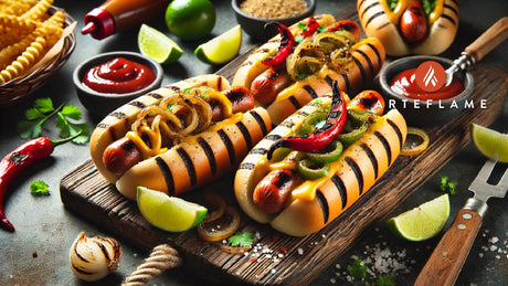 Grilled Hot Dogs with Toppings | Arteflame Recipe