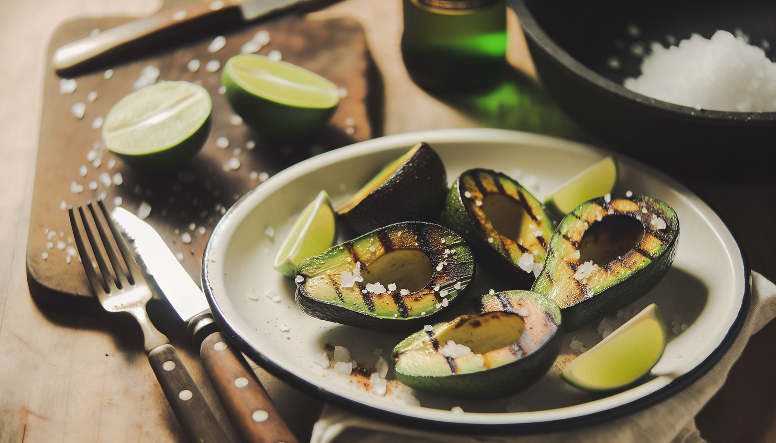 Grilled California Avocados with Lime & Sea Salt