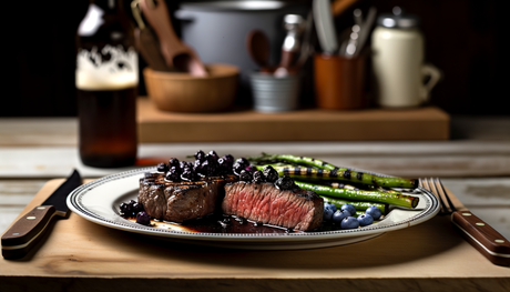 Alaska Grilled Blueberry Bison Steak