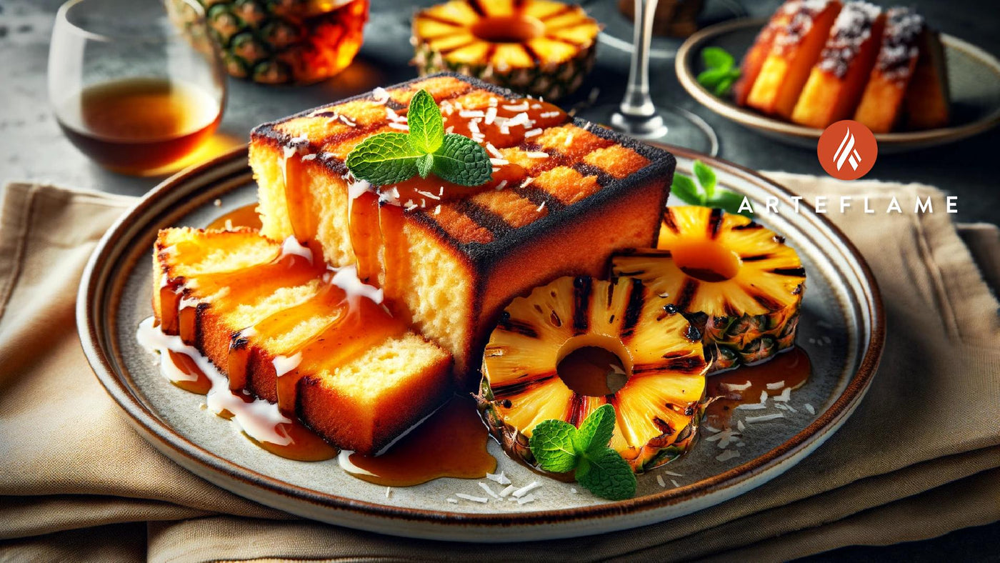 Grilled Poundcake & Pineapple with Rum Caramel Sauce | Arteflame Grill Desserts