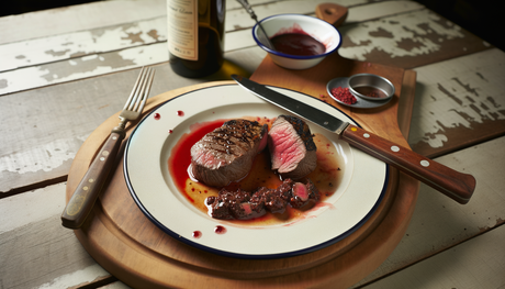 French Grilled Beef Tenderloin with Red Wine Butter