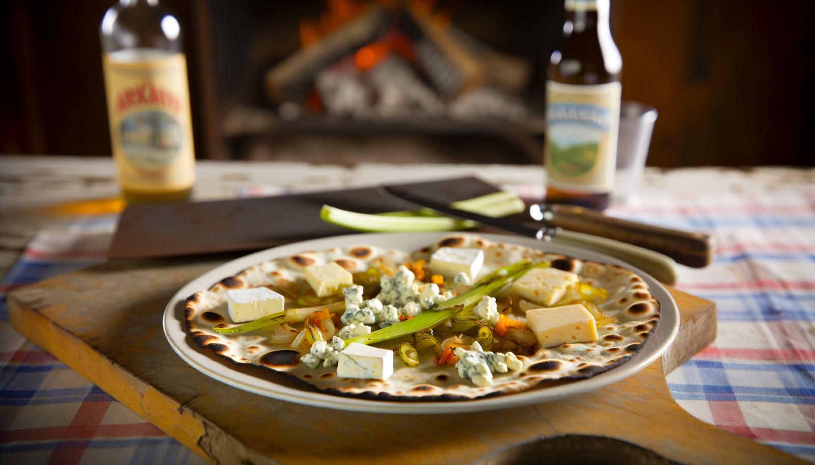 Arkansas Open-Fire Grilled Flatbreads with Local Cheeses