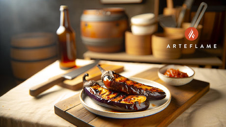 Korean Gochujang Glazed Grilled Eggplant on Arteflame