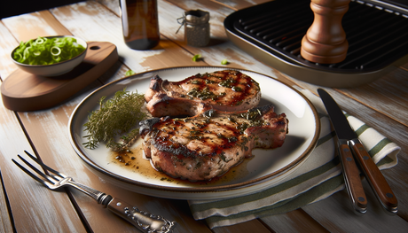 French Herb-Infused Grilled Pork Chops