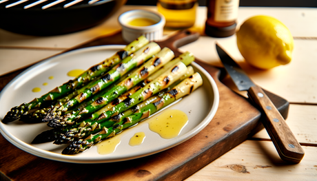 Charred Indiana Asparagus with Lemon Butter