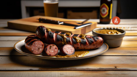 Grilled Kielbasa with Connecticut Mustard Sauce