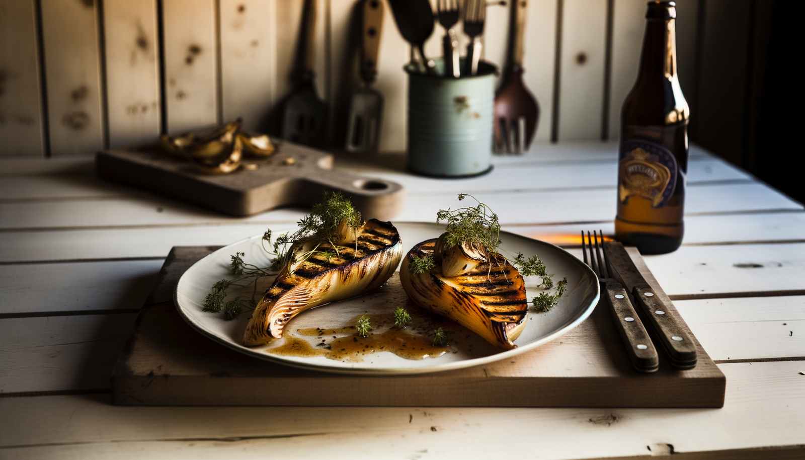 Norwegian Flame-Touched Celeriac Steaks