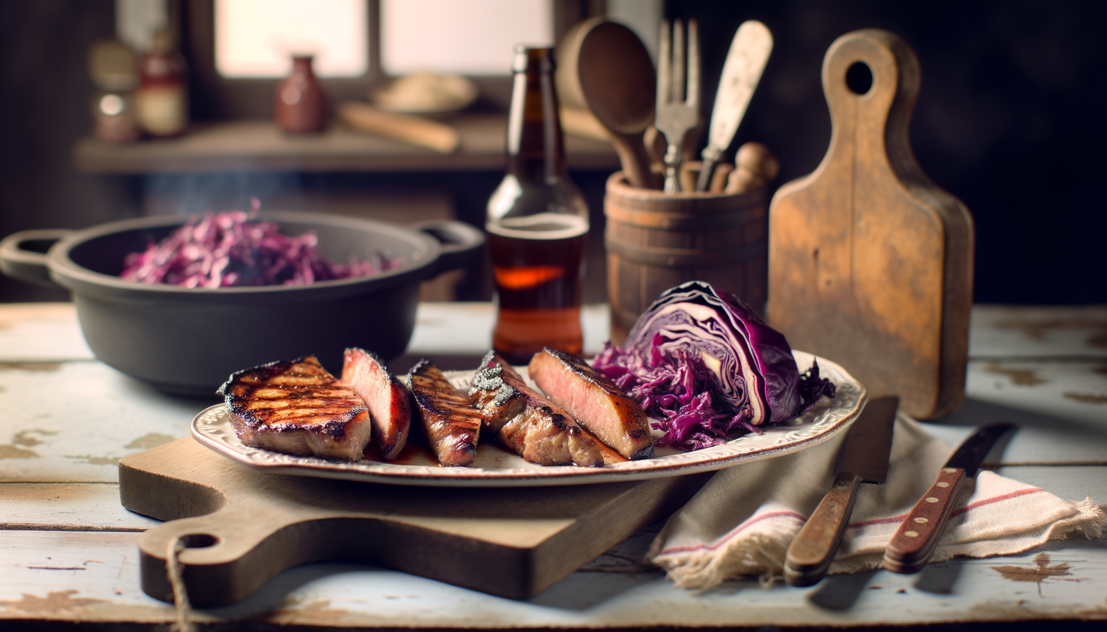 Polish Grilled Red Cabbage Steaks on Arteflame