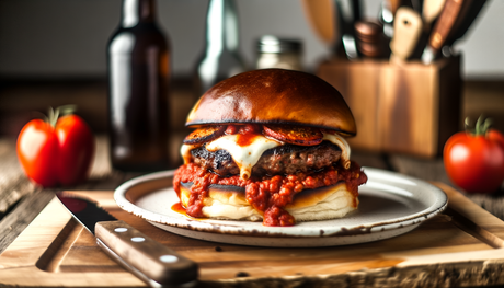 Illinois Deep Dish Pizza Burger on the Arteflame Grill