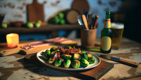 Italian Charred Brussels Sprouts with Pancetta