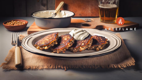Polish Grilled Buckwheat Patties with Sour Cream