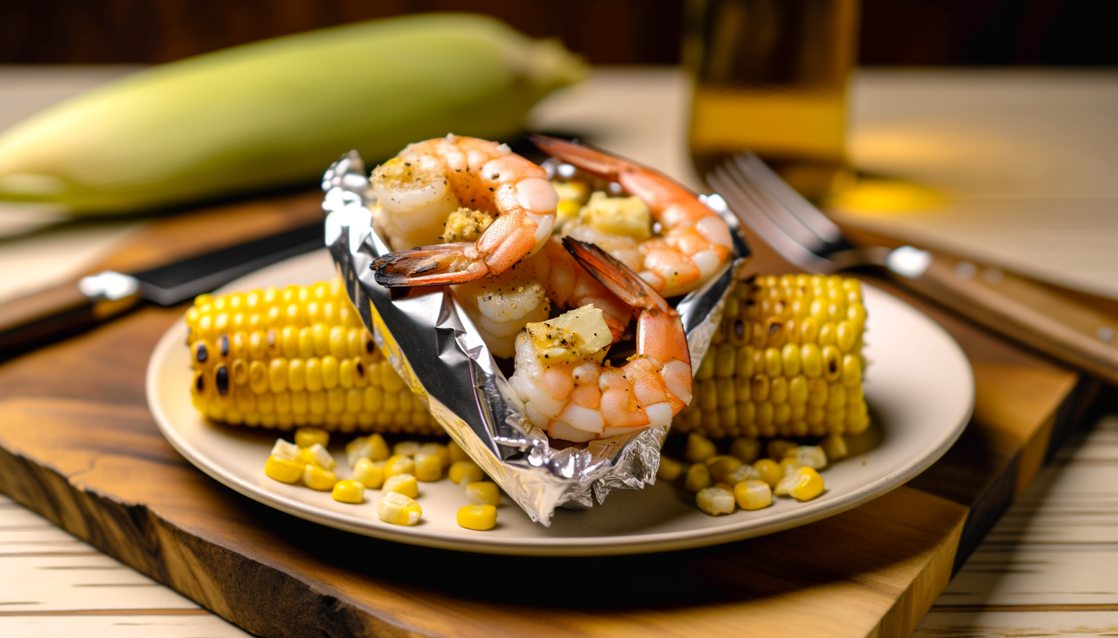 Delaware Shrimp and Corn Grill Packets