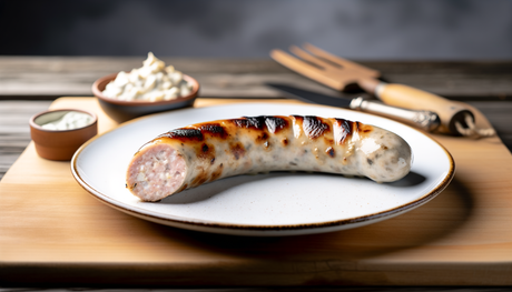 Grilled Polish White Sausage with Horseradish Sauce