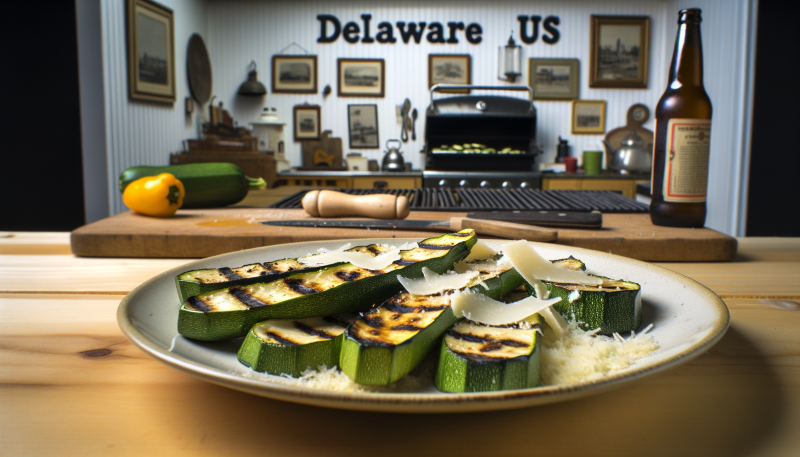 Delaware Grilled Zucchini with Parmesan