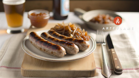 Canadian Grilled Venison Sausages with Onion Jam