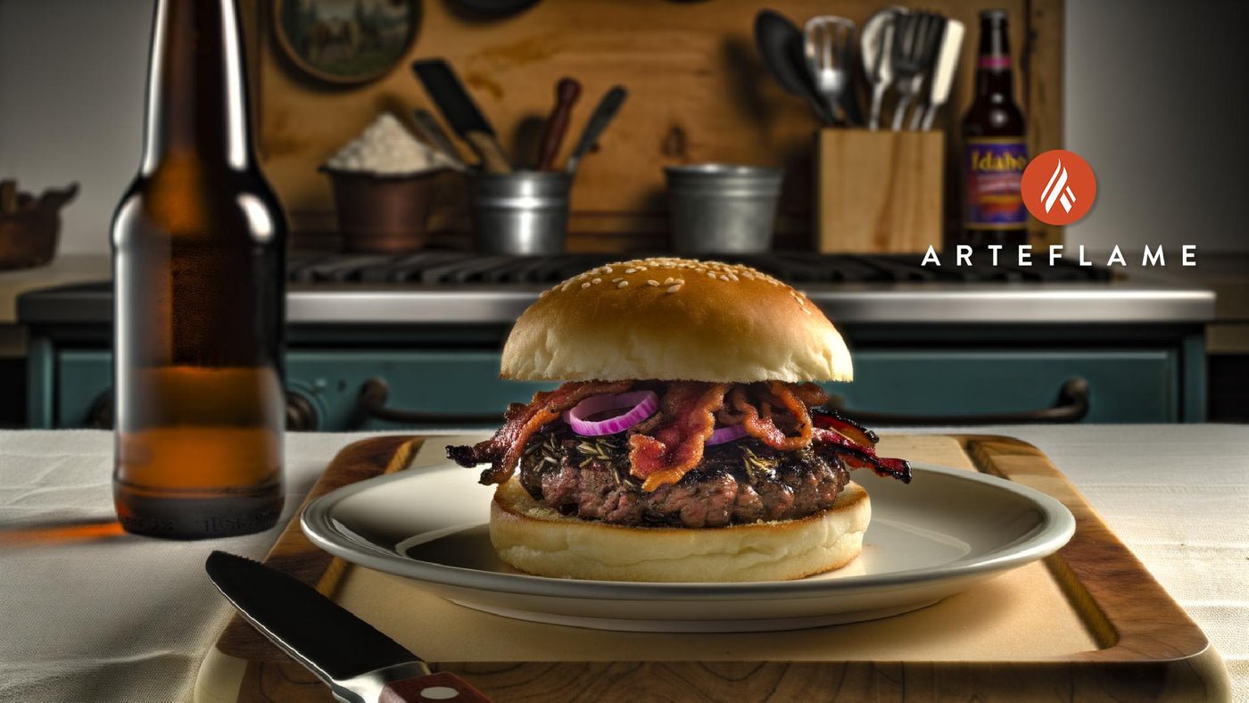 Juicy Idaho Bison Burgers on the Arteflame Grill