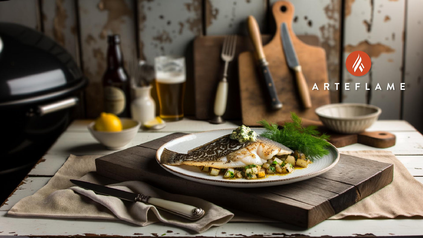 Grilled Delaware Flounder with Herb Butter