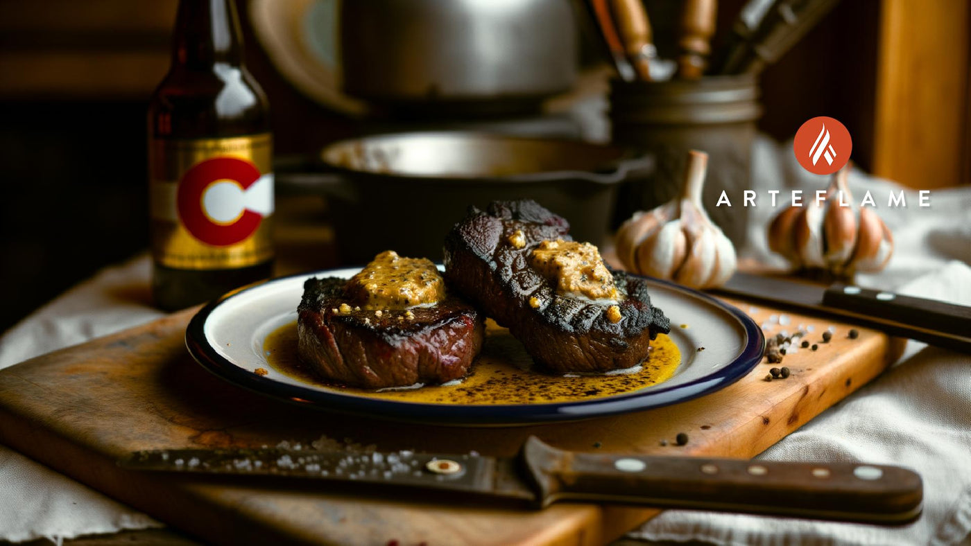 Colorado Charred Bison Steaks with Garlic Butter