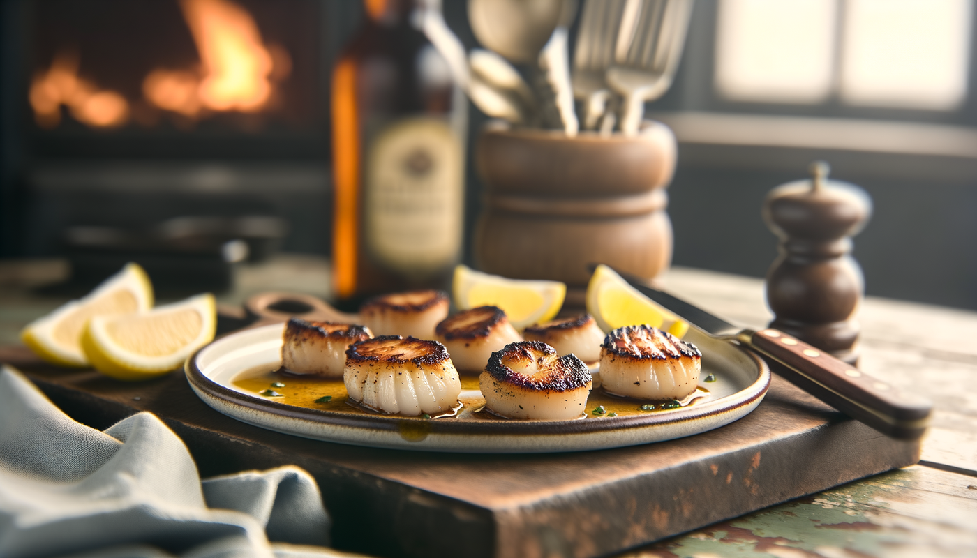 Seared Irish Scallops with Lemon Butter