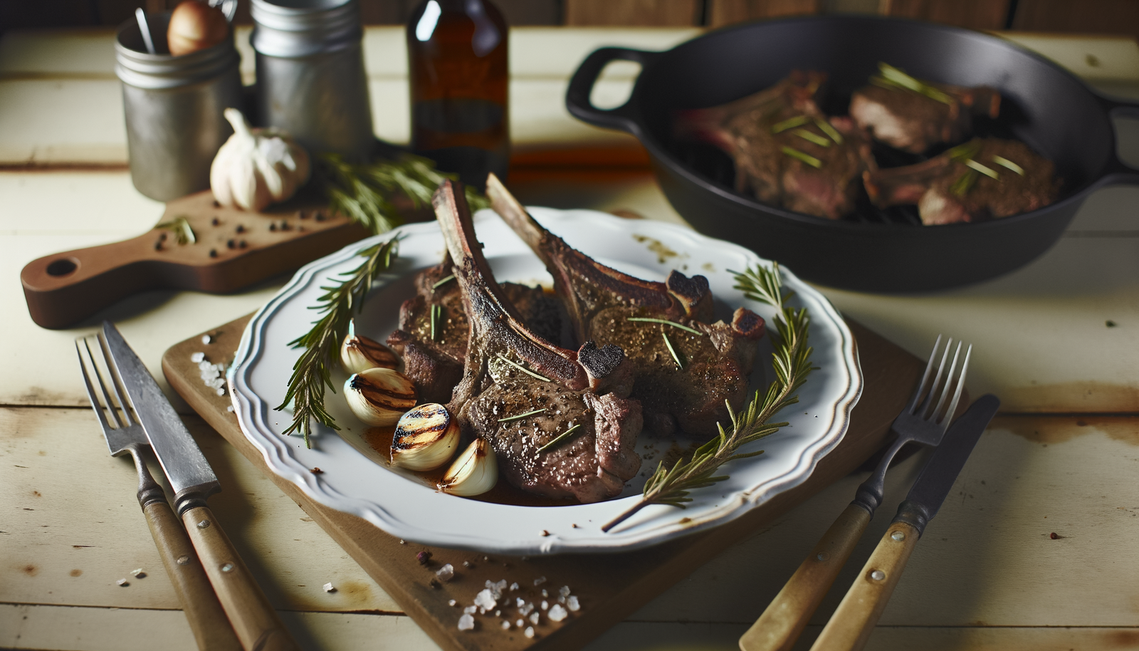 Alaska Grilled Elk Chops with Rosemary and Garlic