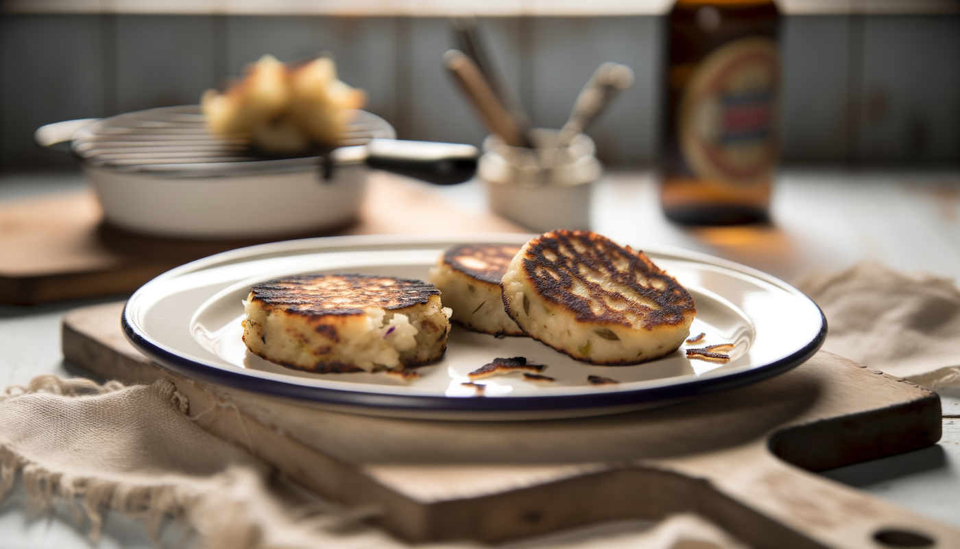 Scottish Grilled Neep and Tattie Cakes