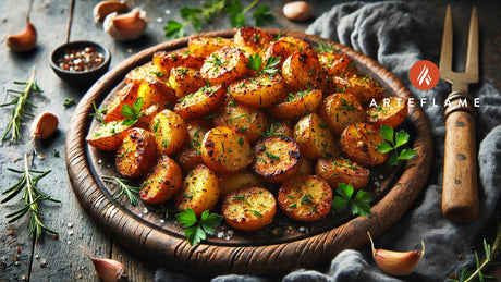 Garlic Roasted Potatoes Recipe | Crispy and Flavorful