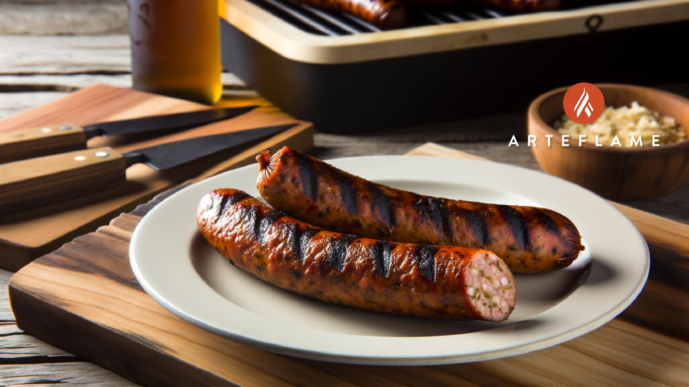 Grilled Louisiana Boudin Sausage on the Arteflame Grill