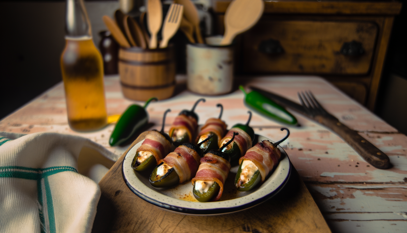 Mexican Grilled Jalapeño Poppers with Bacon & Cheese