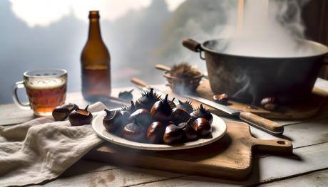 Austrian Charred Sweet Chestnuts on Arteflame Grill