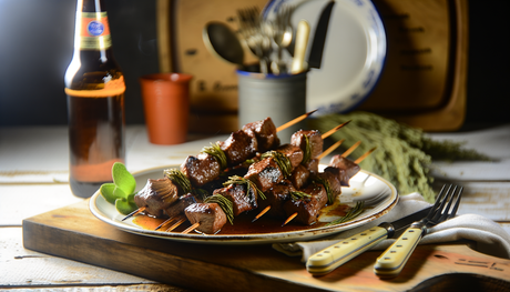 Idaho Honey Mustard Elk Skewers on Arteflame Grill