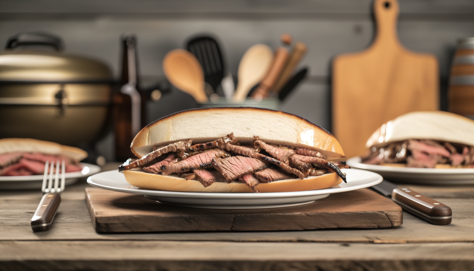 Connecticut Style Grilled Roast Beef Sandwiches