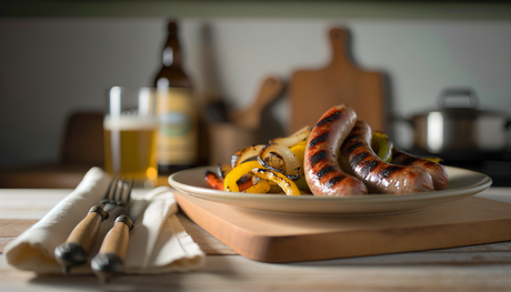 Grilled Iowa Sausage and Peppers on the Arteflame