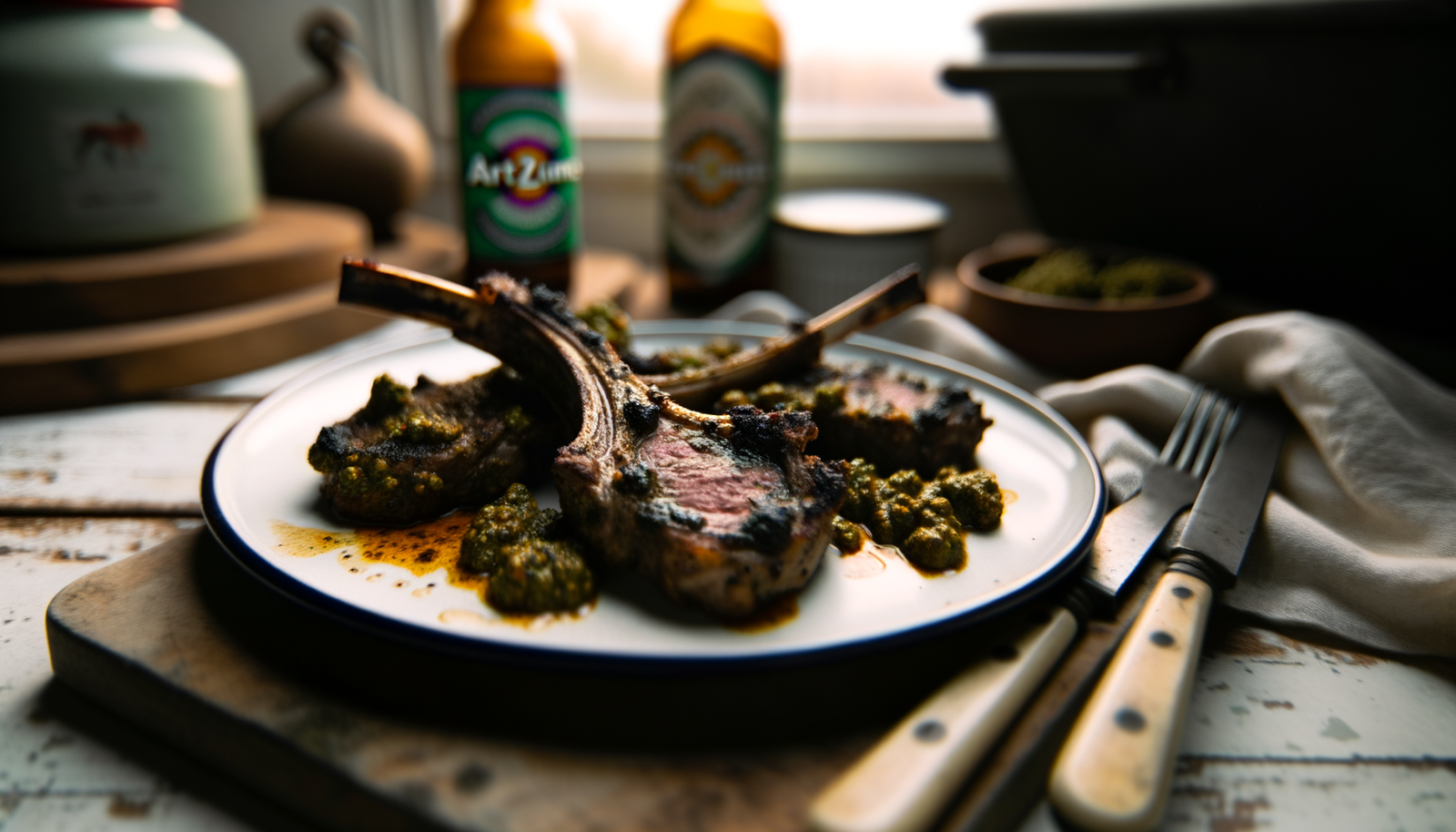 Arizona Poblano-Crusted Grilled Lamb Chops