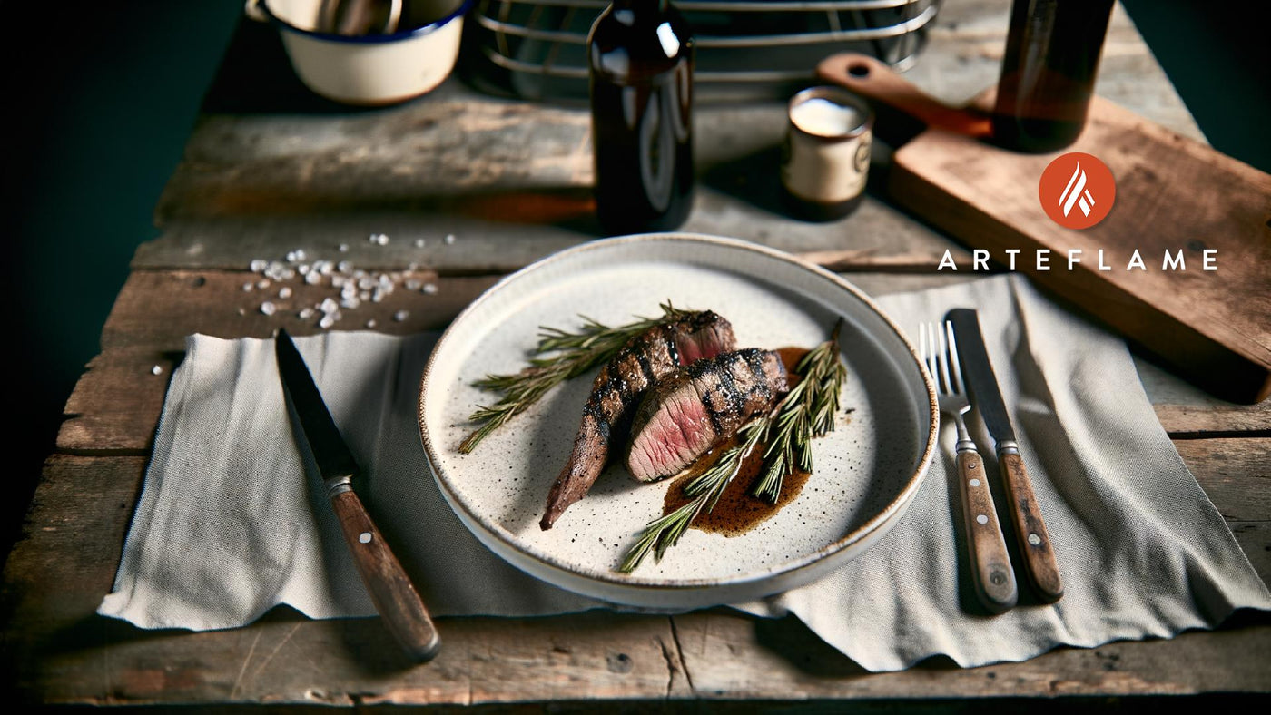 Swedish Grilled Elk Striploin with Charred Rosemary