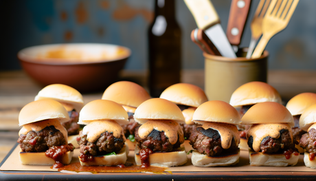 Kentucky Spicy Grilled Lamb Sliders with Horseshoe Sauce