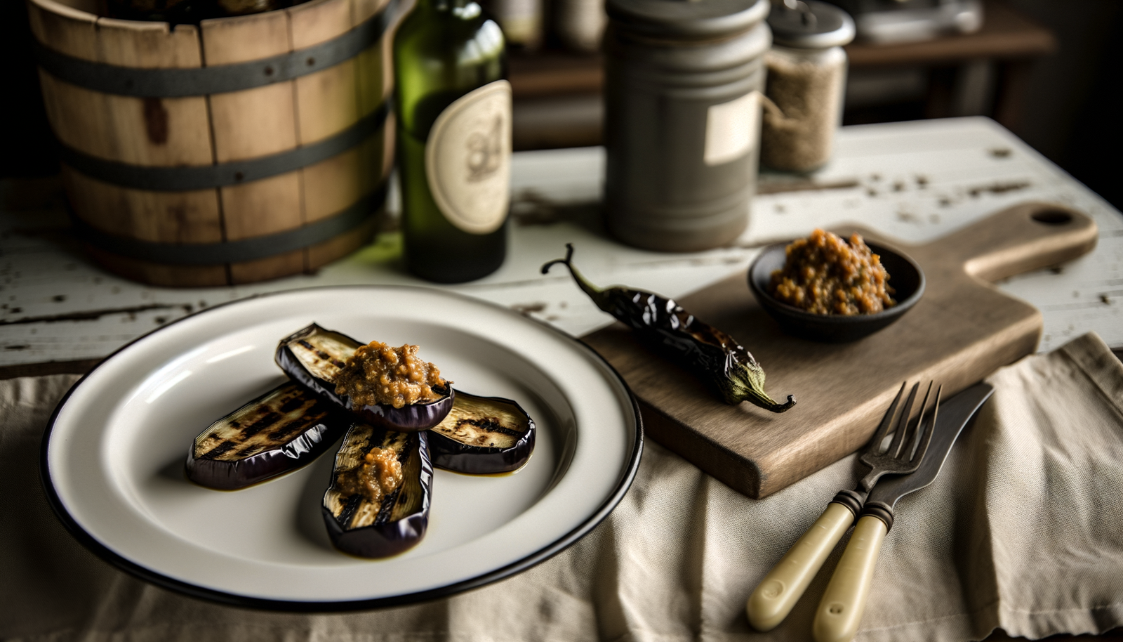 Italian Smoky Eggplant with Olive Tapenade