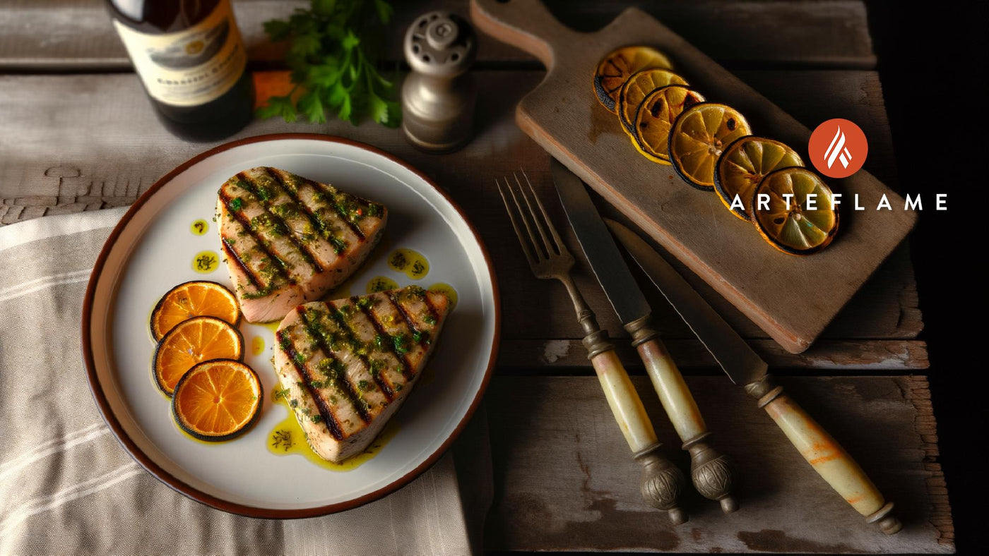 Grilled Connecticut Swordfish Steaks with Citrus Herb Marinade