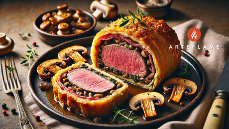 Grilled Beef Wellington with Mushroom Duxelles on the Arteflame