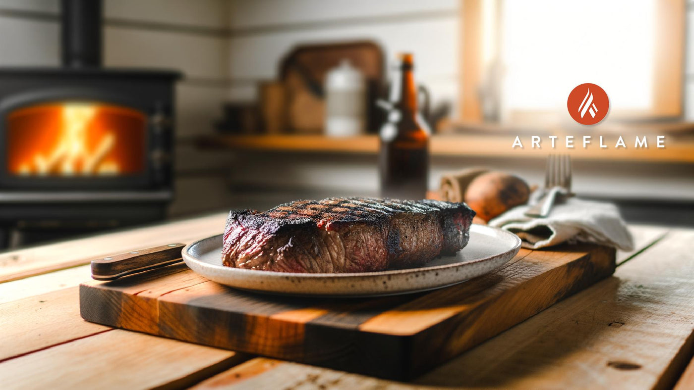 Charcoal-Seared Canadian Striploin Steak on Arteflame