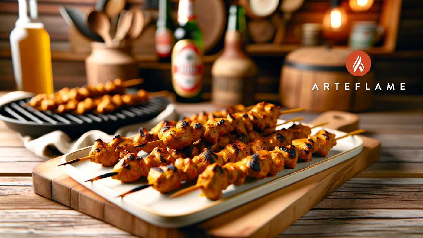 Grilled Spicy Dutch Mustard Chicken Skewers