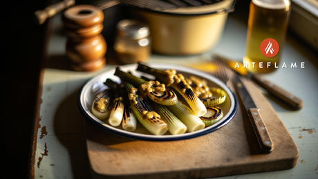 Charred Leeks with Welsh Mustard Dressing