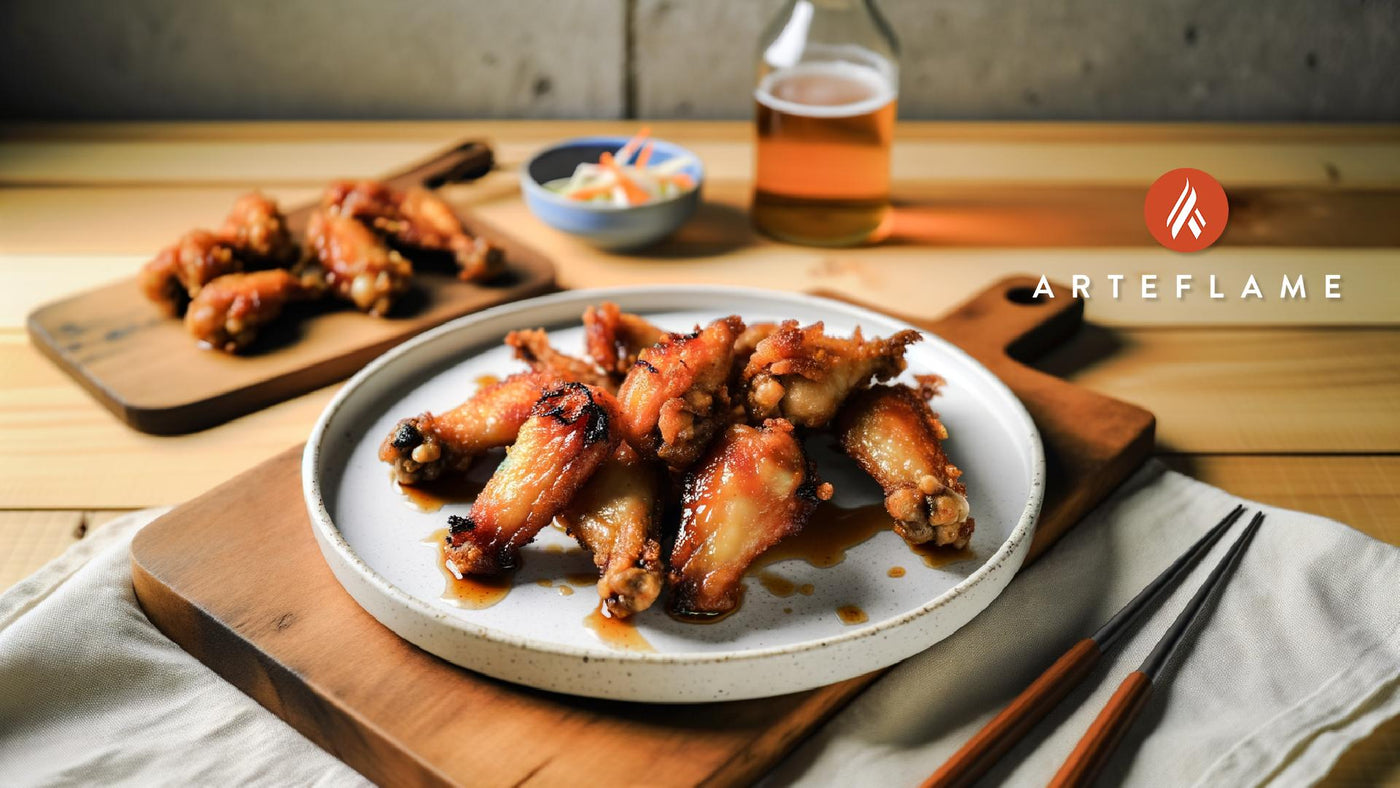 Korean Soy Garlic Chicken Wings on the Arteflame Grill