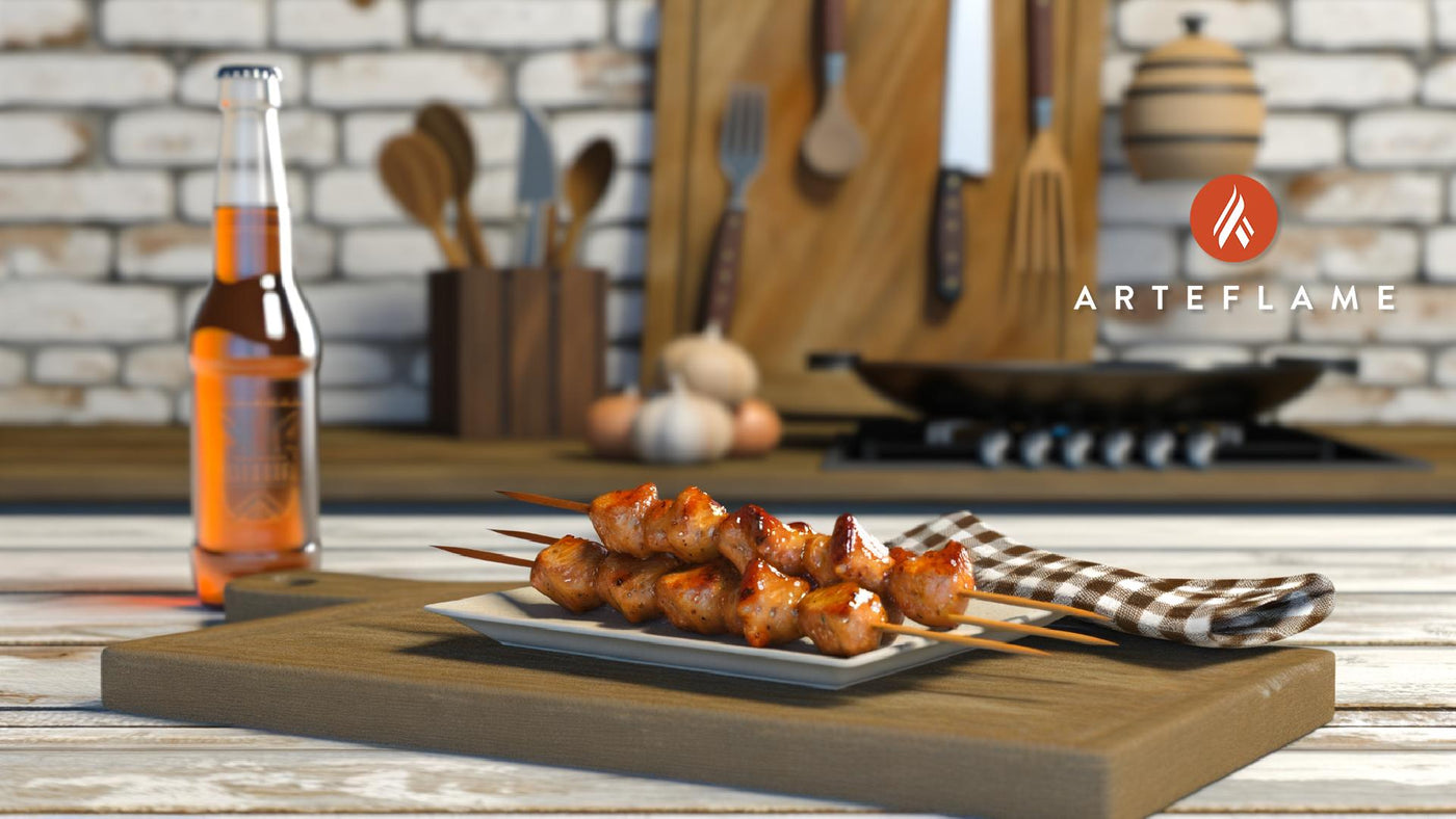 Kentucky Bourbon Maple-Glazed Chicken Skewers