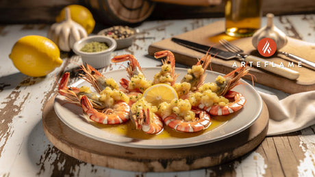Austrian Alpine Garlic Butter Prawns on the Arteflame