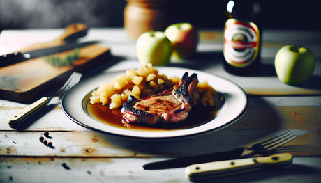 German Smoked Pork Chops (Kassler) with Apple Compote