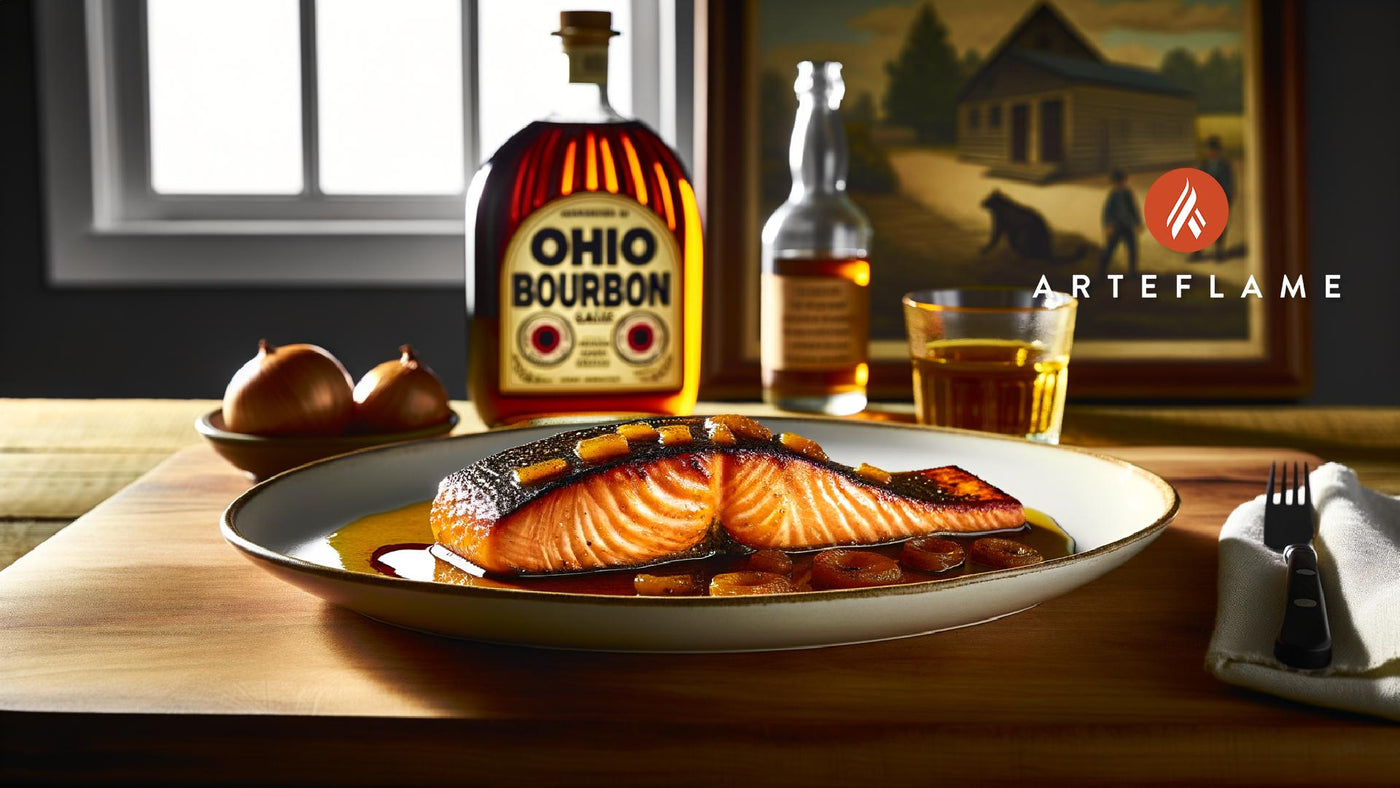 Ohio Bourbon Glazed Salmon on the Arteflame