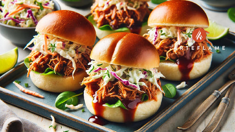 BBQ Pulled Pork Sliders with Coleslaw